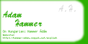 adam hammer business card